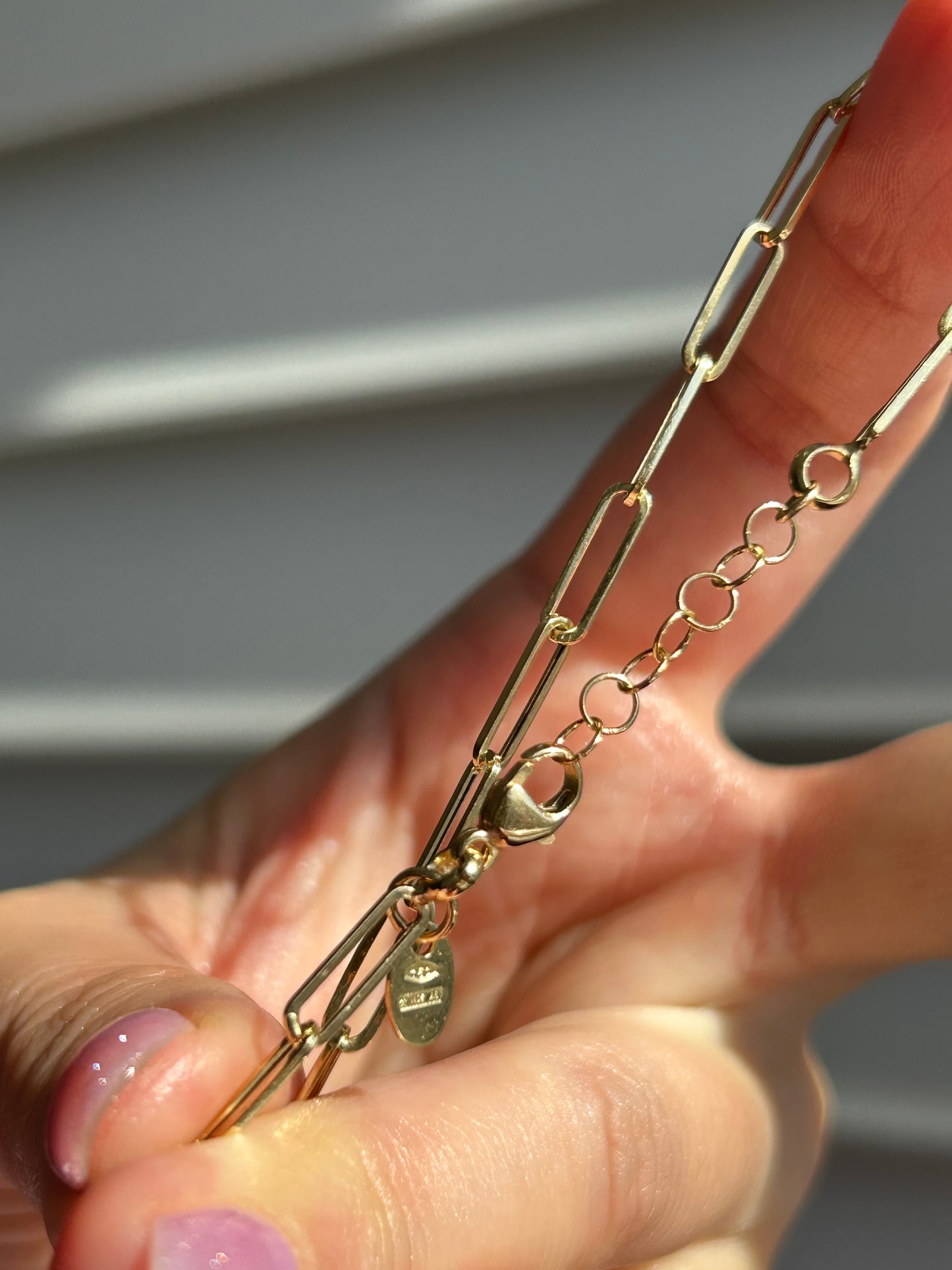 18k Paperclip Link Bracelet