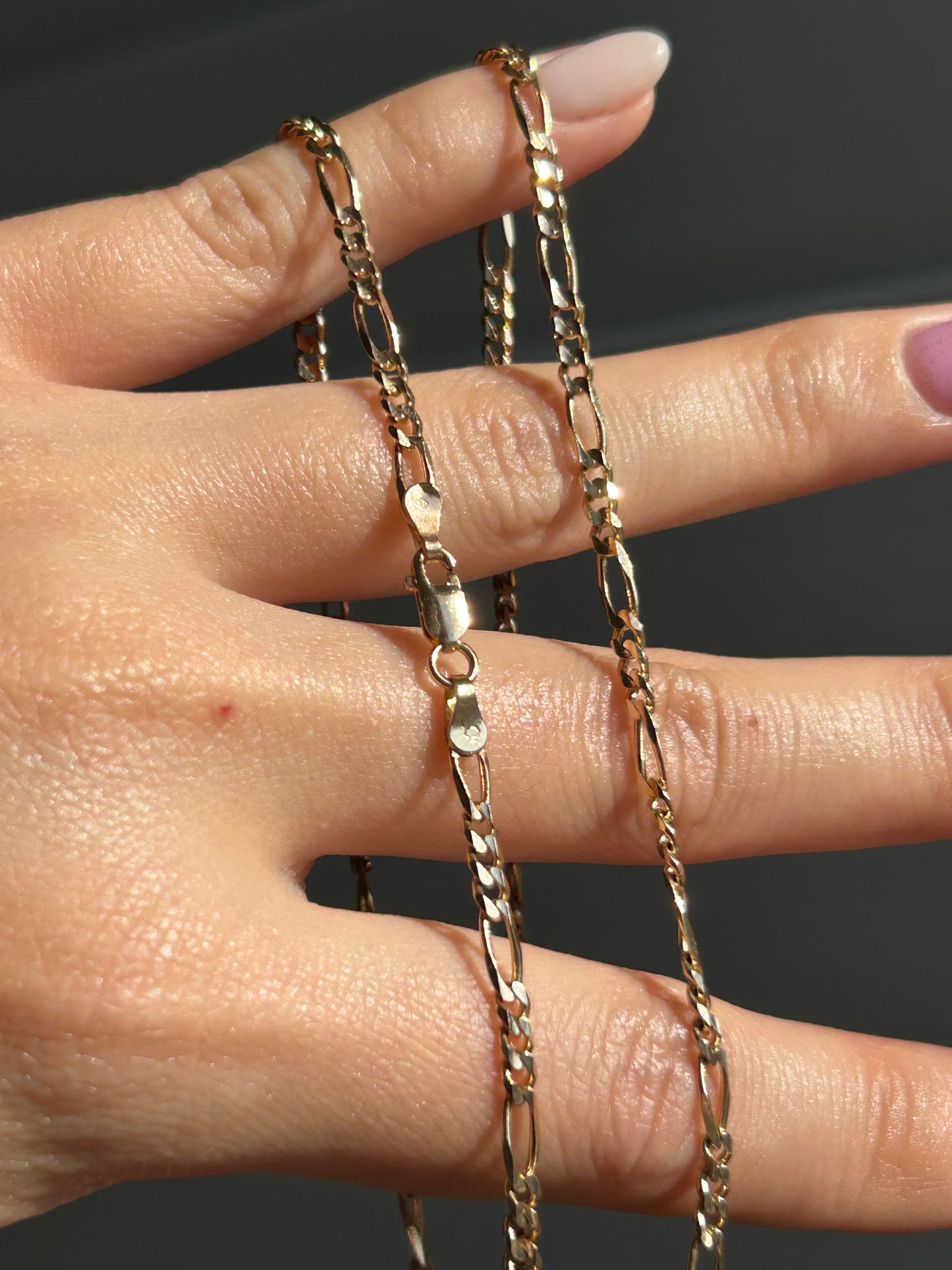 Vintage 10k Figaro Chain