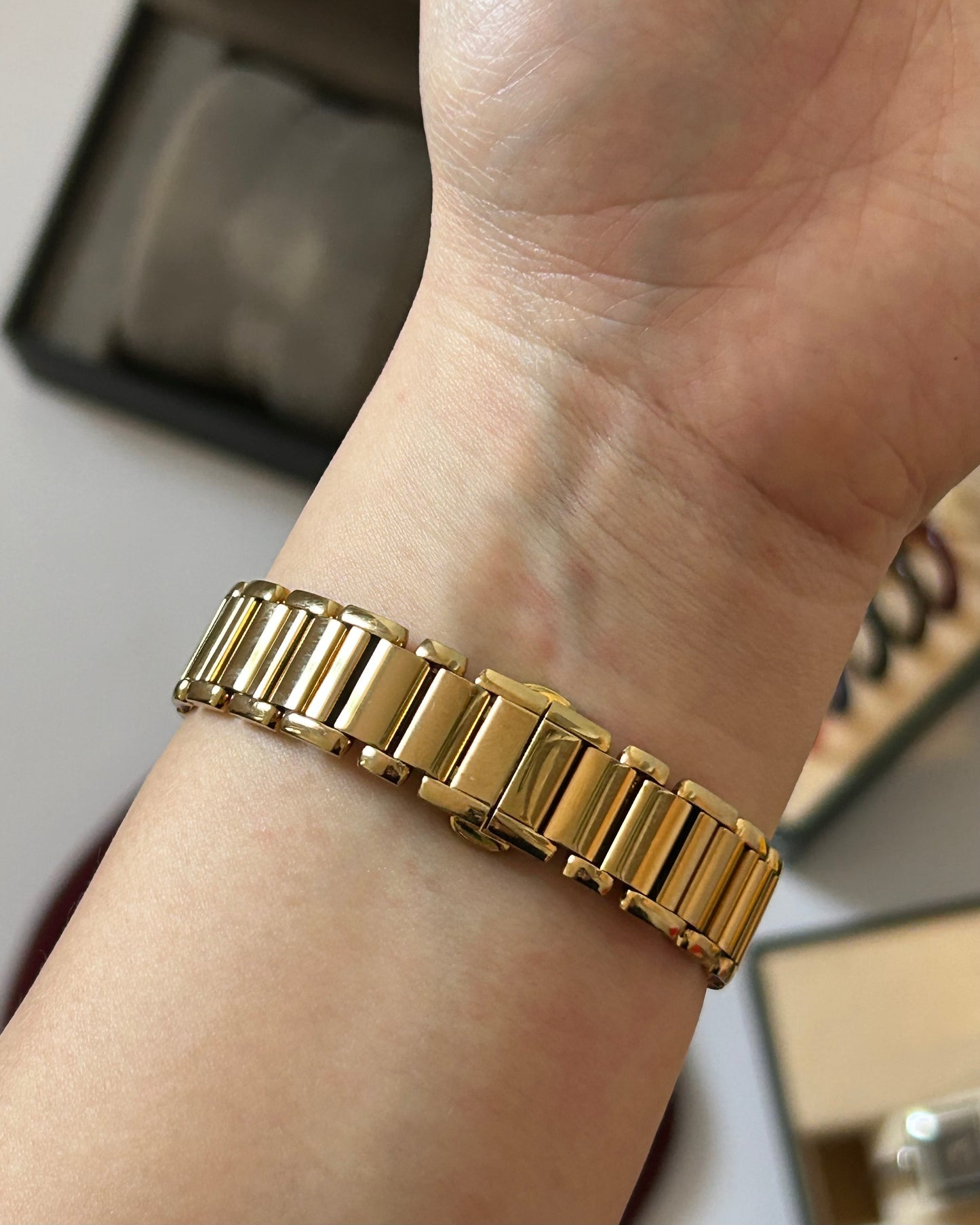 Vintage Gold Plated Fendi Round Face Watch - With Box