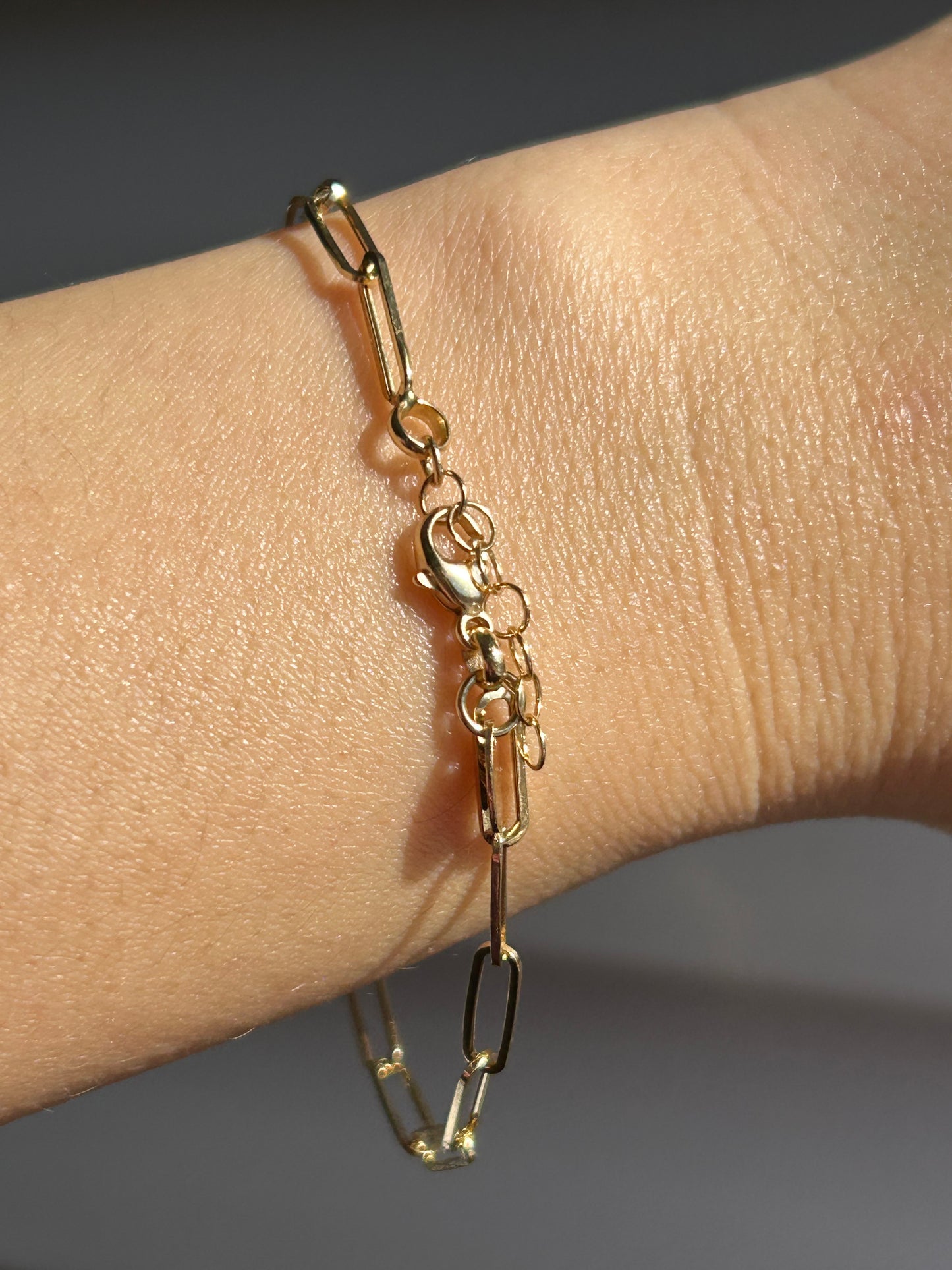 18k Paperclip Link Bracelet