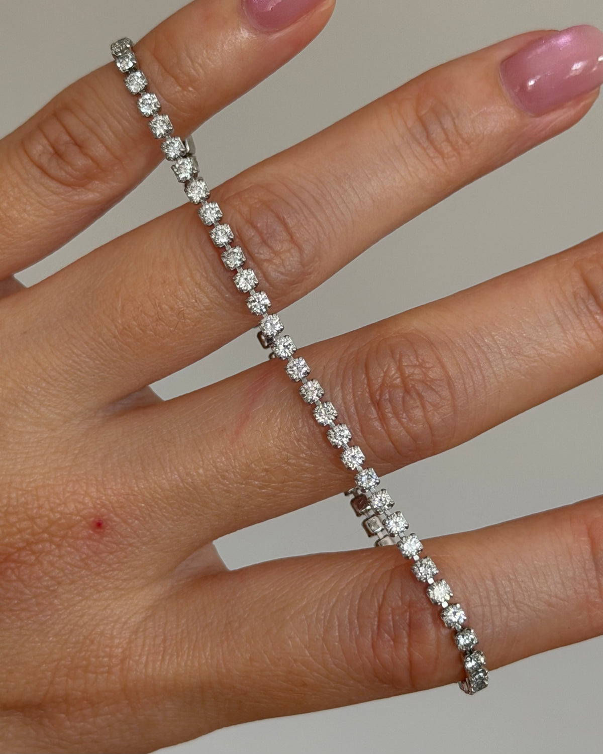Vintage Platinum 3.0 CTW Diamond Tennis Bracelet