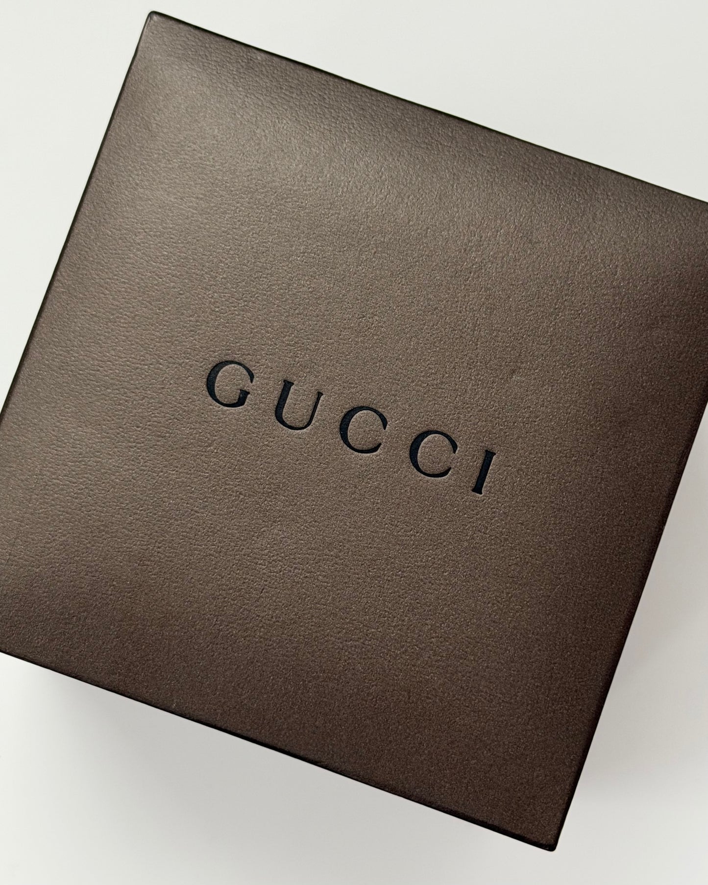Vintage Y2K Gucci 3900L Stainless Steel Silver Rectangular Guilloché Dial Watch - With Box