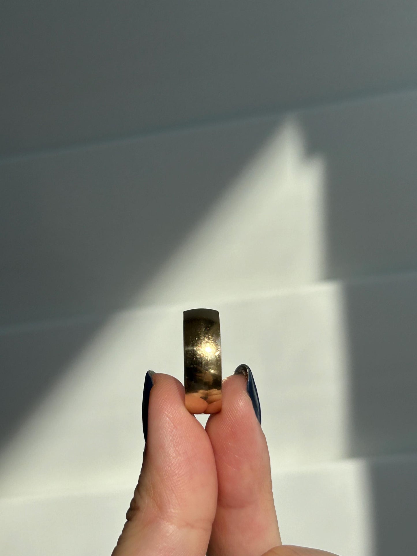 Stackable Classic 10k Solid Yellow Gold Cigar Band Ring, Stackable Gold Band, Plain Gold Ring, Wide Gold Ring, Thick Wedding Ring, Wide Band