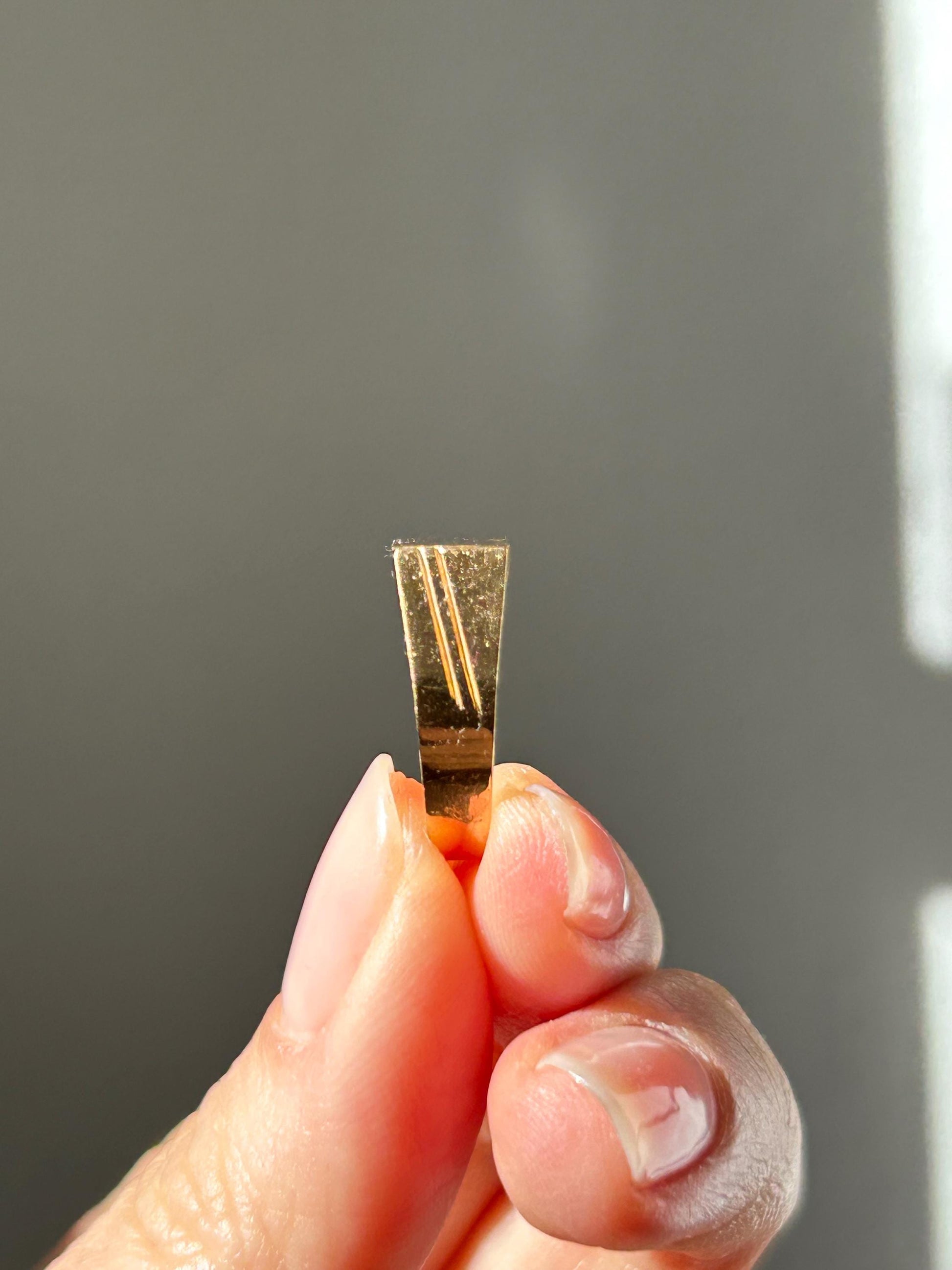 Vintage 18k Solid Yellow Gold Rectangular Signet Ring - Size 6