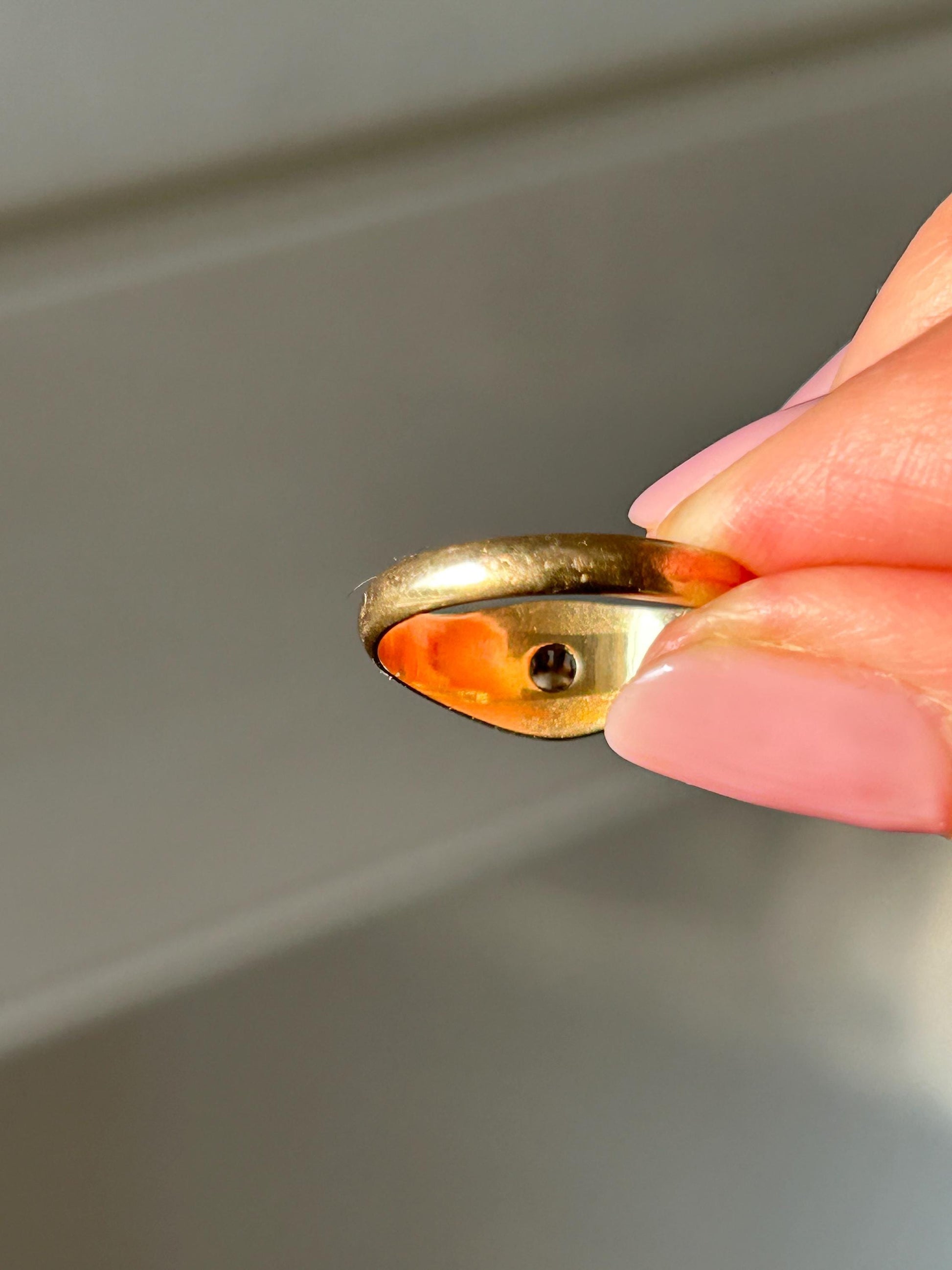 Vintage 18k Yellow Gold Diamond Solitaire Buttercup Ring: Belcher Setting, Size 6.25