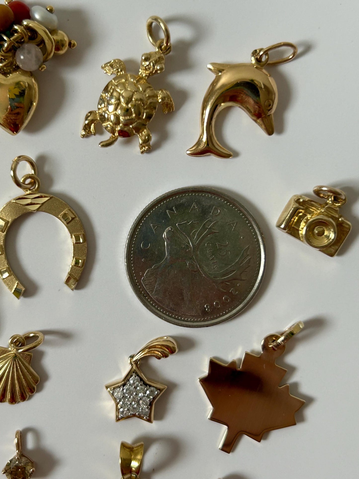 10k Yellow Gold Turtle Charm
