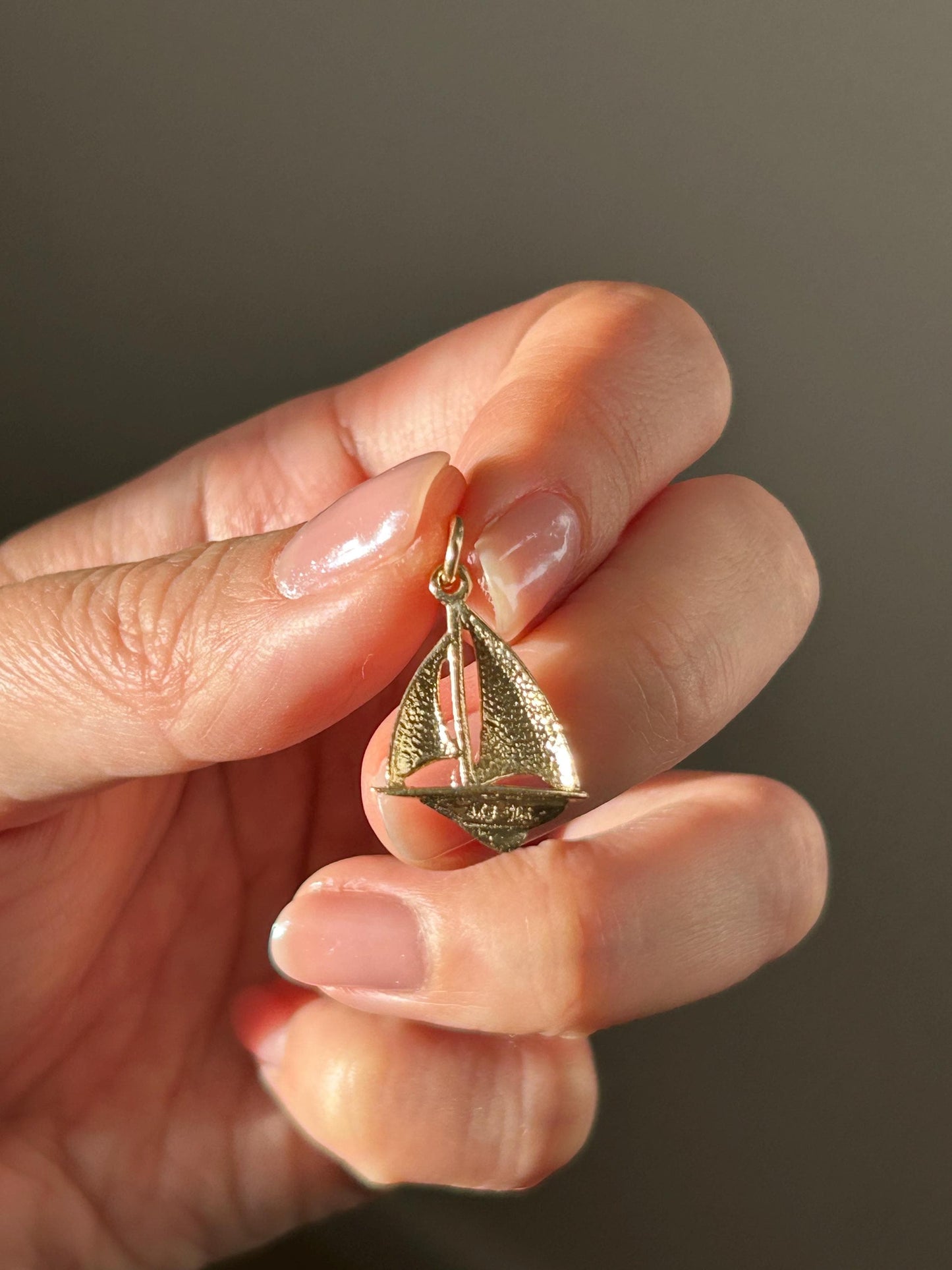 10k Yellow Gold Sailboat Charm