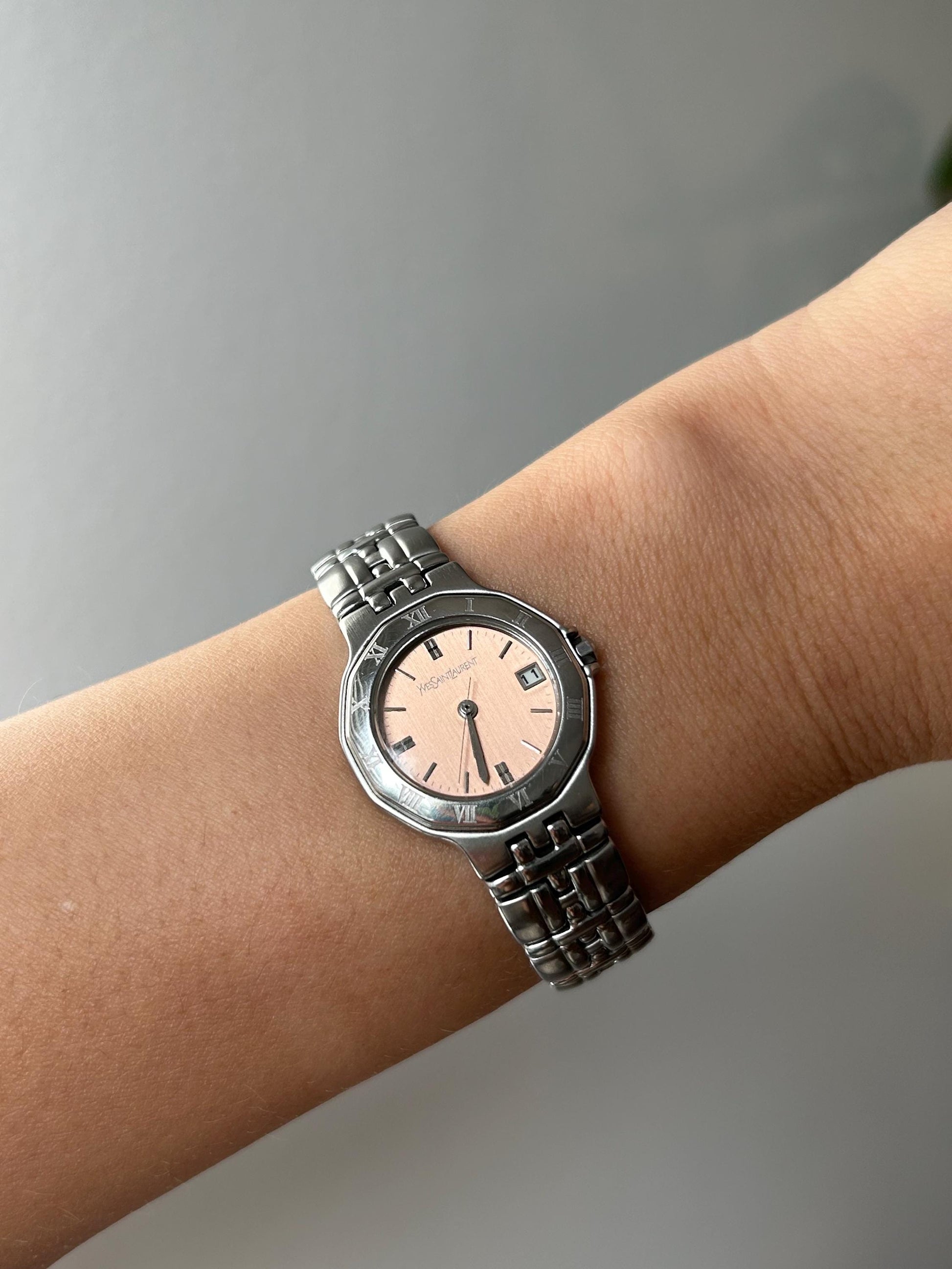 Vintage YSL Stainless Steel Watch: Y2K, Wristsize 6.5” or under
