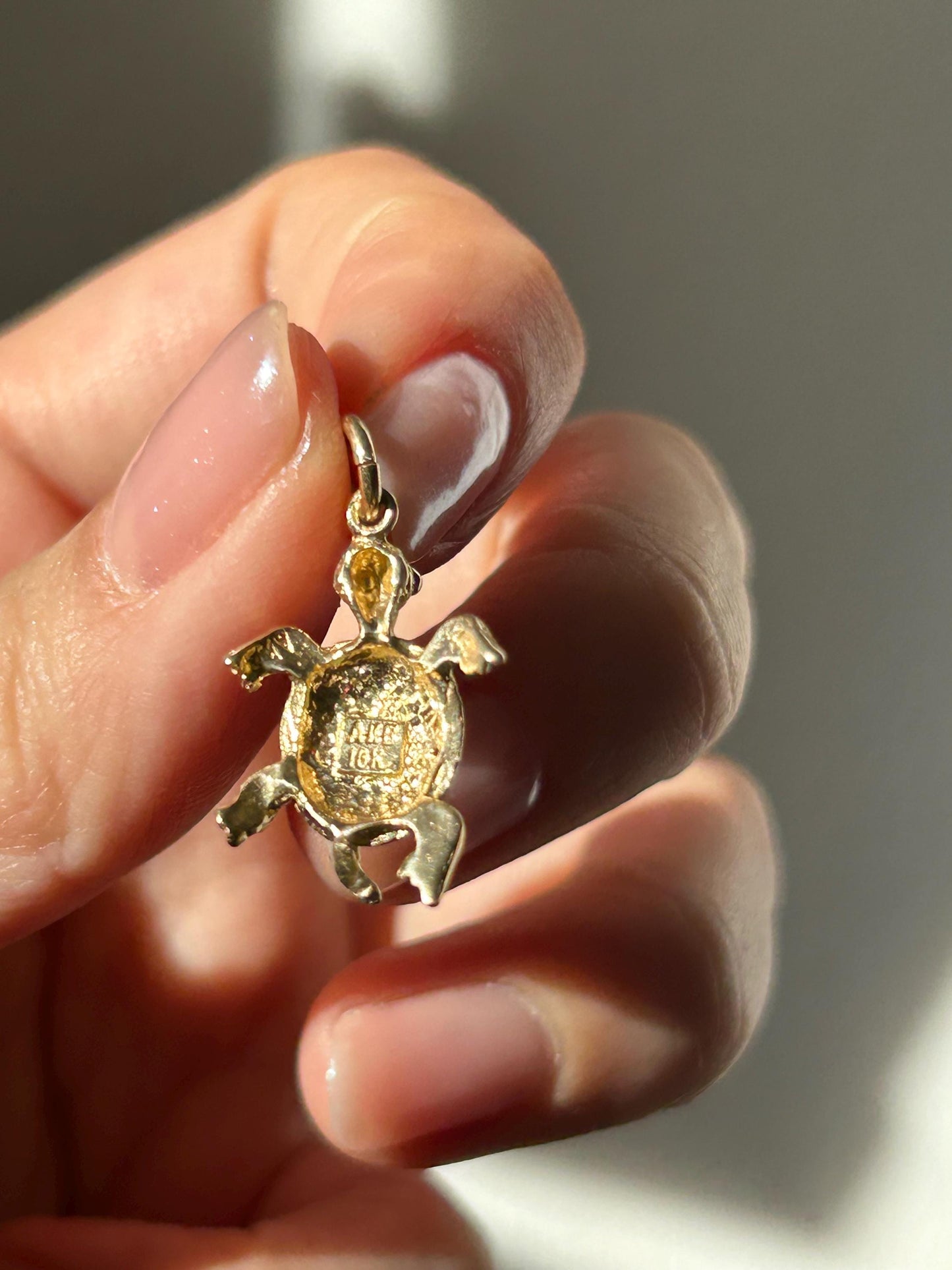 10k Yellow Gold Turtle Charm