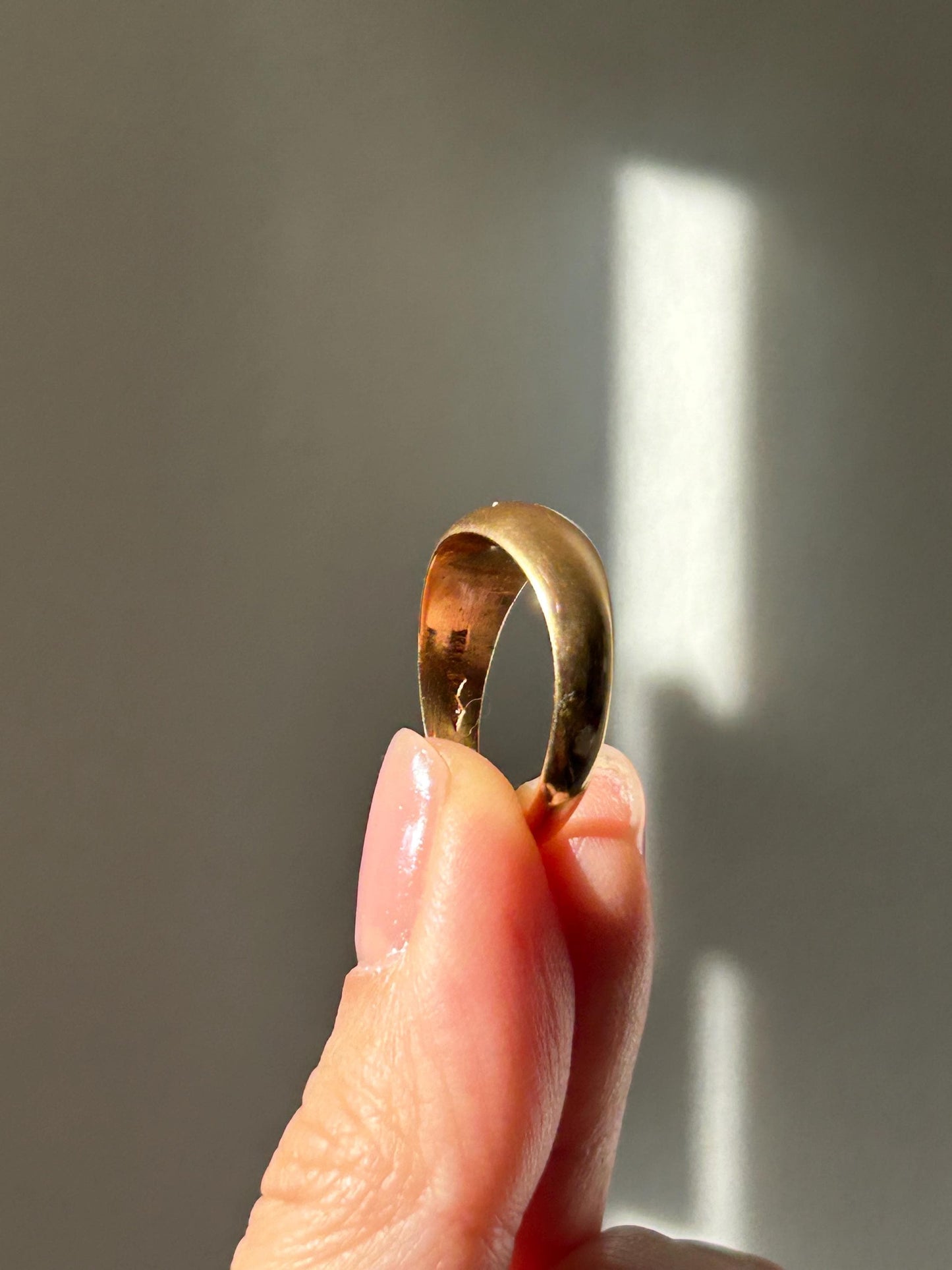 Vintage 18k Yellow Gold Diamond Starburst Ring: Gypsy Style, Flushed Setting, Size 7.75
