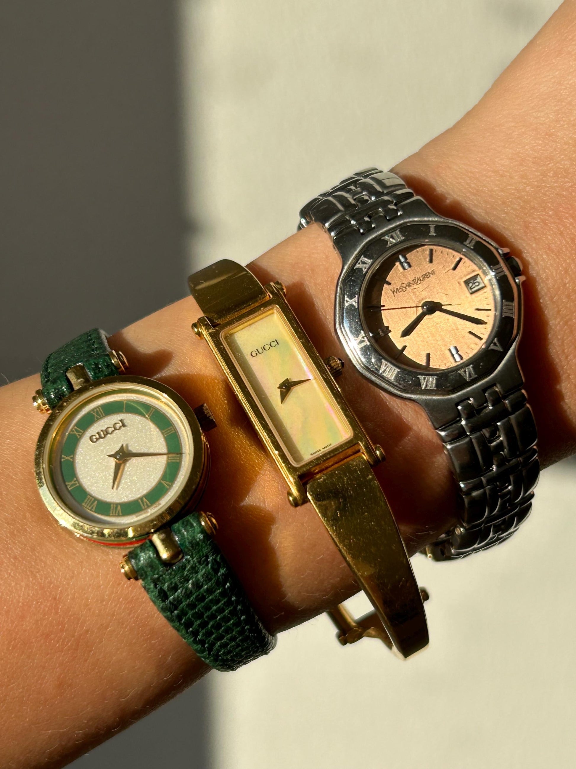 Vintage YSL Stainless Steel Watch: Y2K, Wristsize 6.5” or under