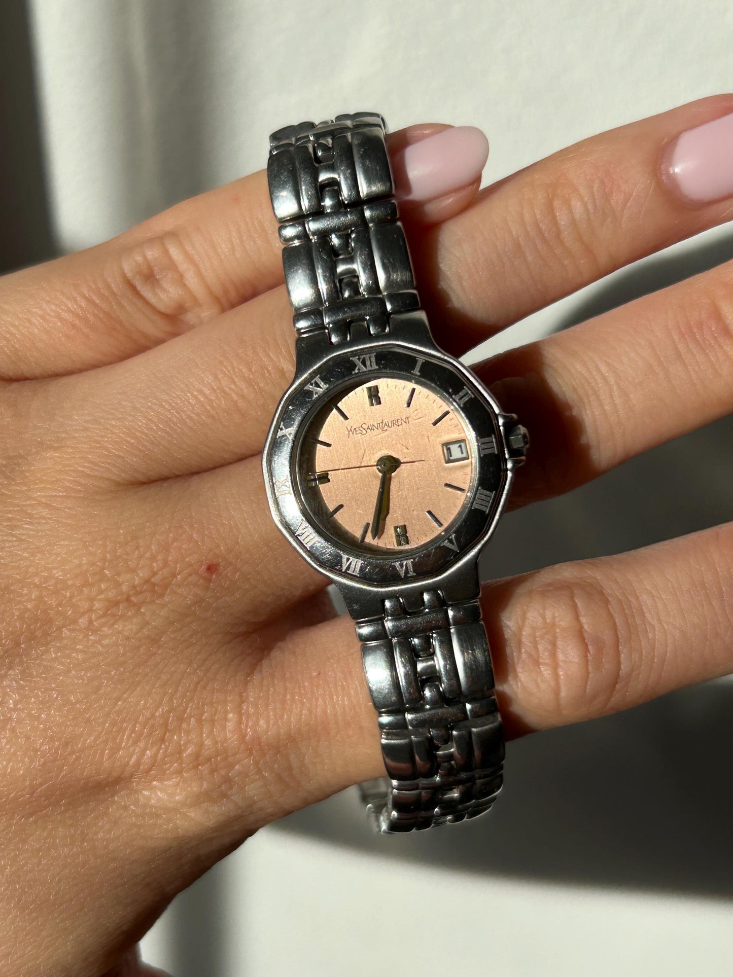 Vintage YSL Stainless Steel Watch: Y2K, Wristsize 6.5” or under
