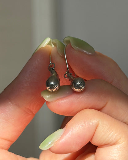 Vintage Silver Tiffany & Co Elsa Peretti Teardrop Dangle Earrings - With Box
