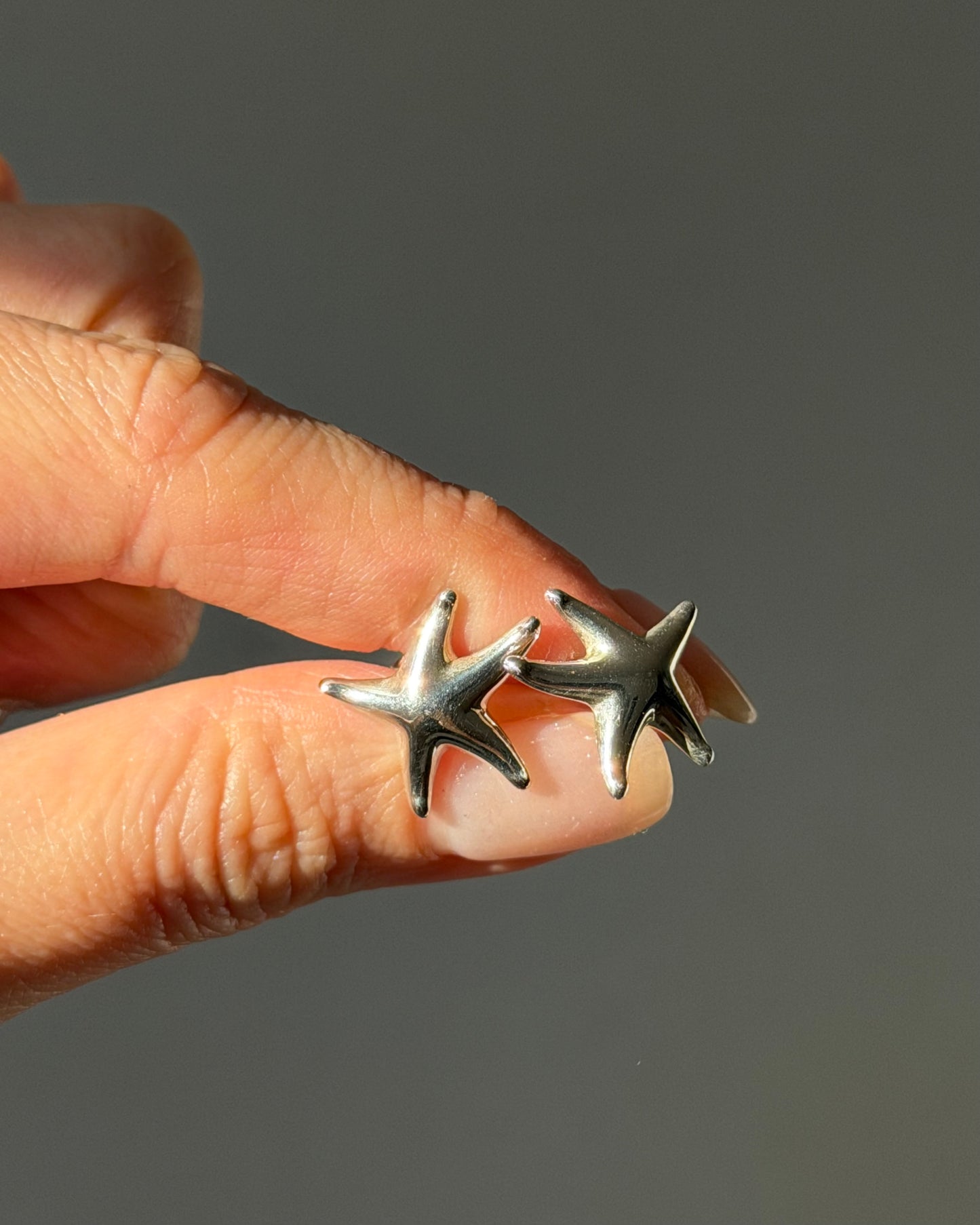 Vintage Sterling Silver Tiffany & Co Elsa Peretti Starfish Earrings