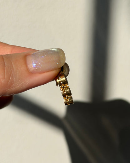 Modern Pre-loved 18k Gold Bezel Set Graduated Diamond Pendant with Clip Bail