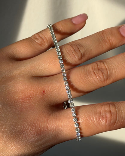Vintage Platinum 3.0 CTW Diamond Tennis Bracelet
