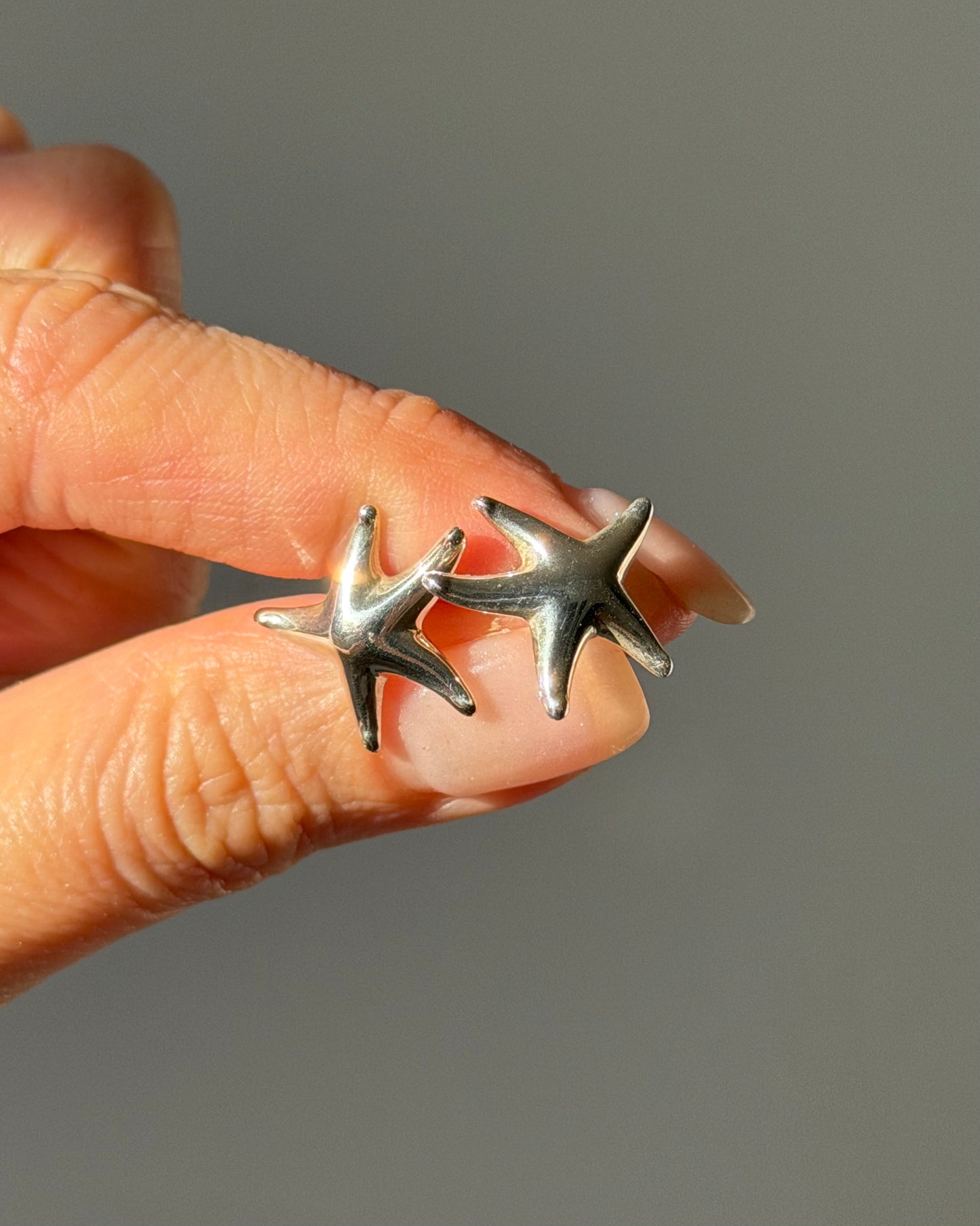 Vintage Sterling Silver Tiffany & Co Elsa Peretti Starfish Earrings