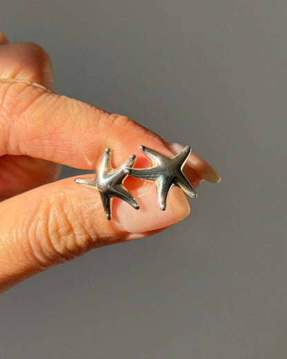 Vintage Sterling Silver Tiffany & Co Elsa Peretti Starfish Earrings