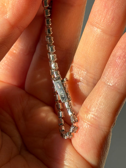 Vintage 18k White Gold 2.37 CTW Diamond Tennis Bracelet