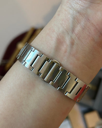 Vintage Y2K Fendi Logo Bracelet Watch — Pink Salmon Micro-Dial