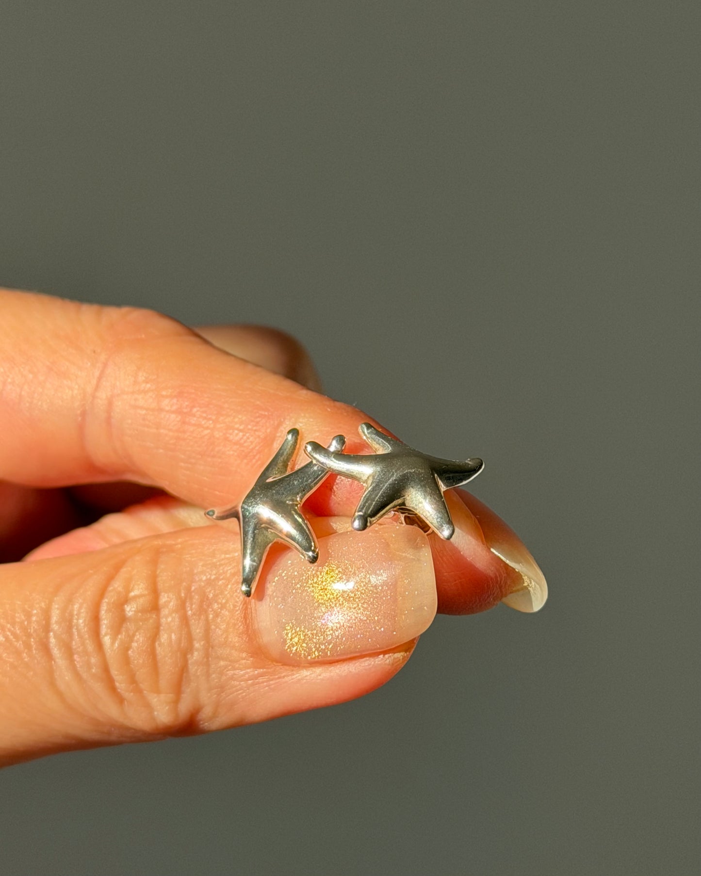 Vintage Sterling Silver Tiffany & Co Elsa Peretti Starfish Earrings