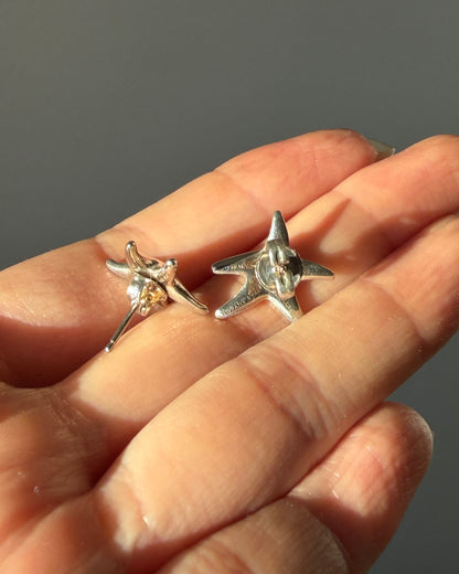 Vintage Sterling Silver Tiffany & Co Elsa Peretti Starfish Earrings