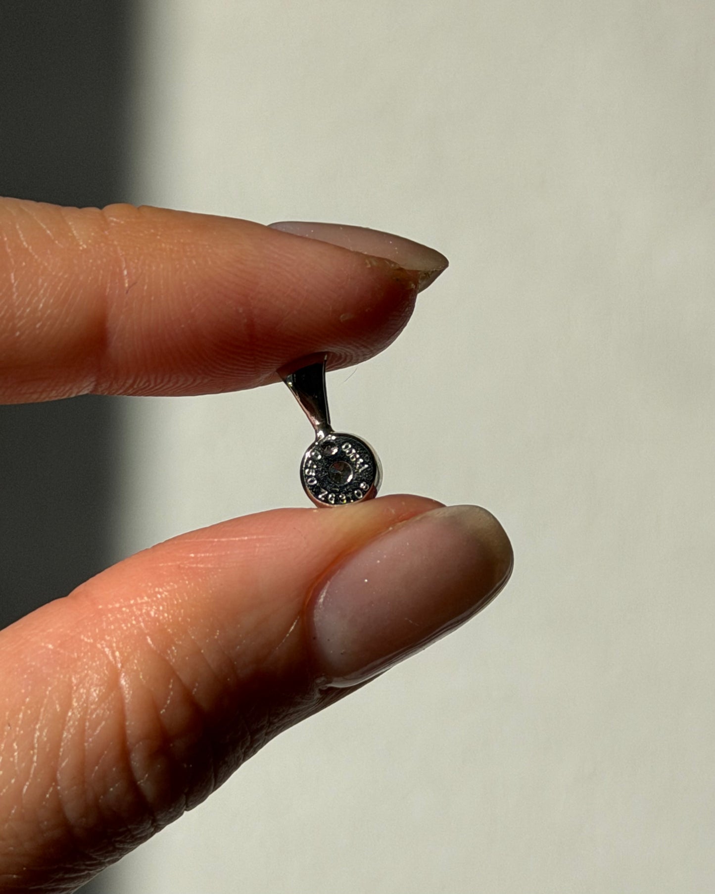 Vintage Platinum Bezel Set 0.45ct Diamond Charm Pendant