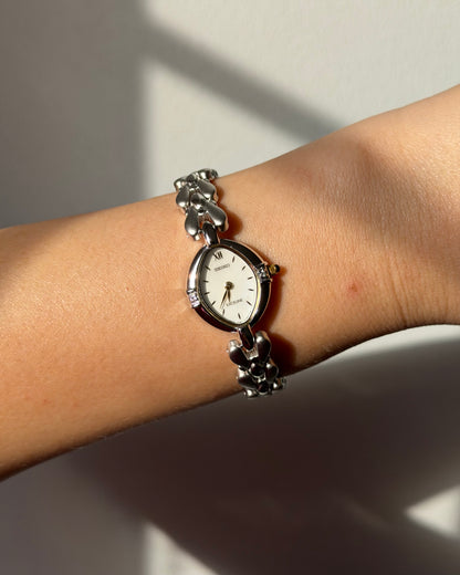 Vintage Circa 1998 Stainless Steel Seiko Exceline Oval Bracelet Watch with Box and Papers