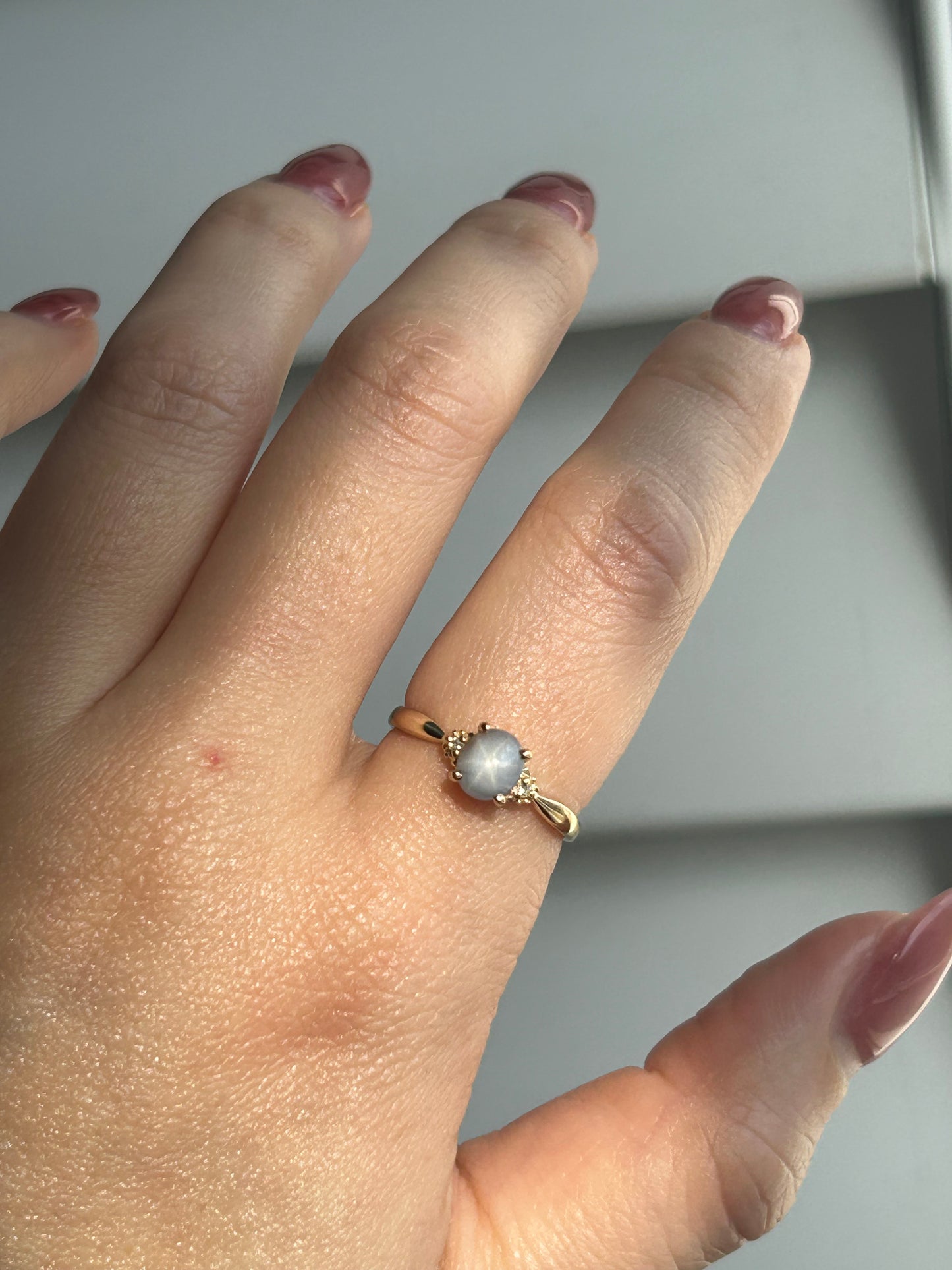 Vintage 18k Natural Star Sapphire Ring