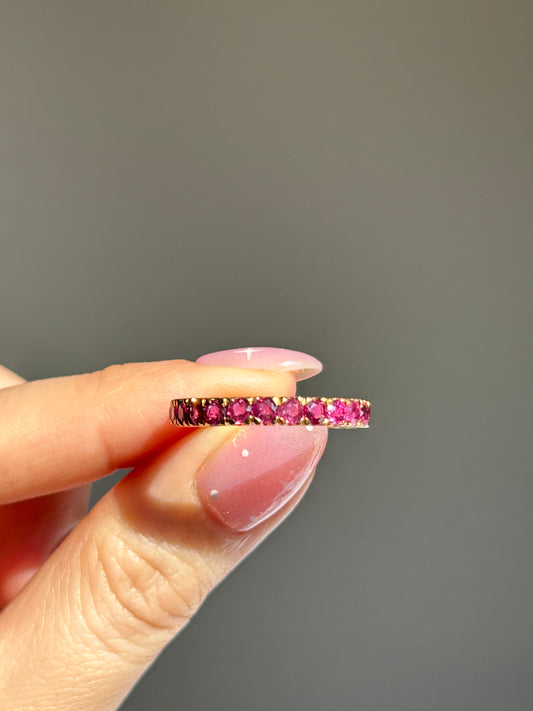 vintage ruby eternity band