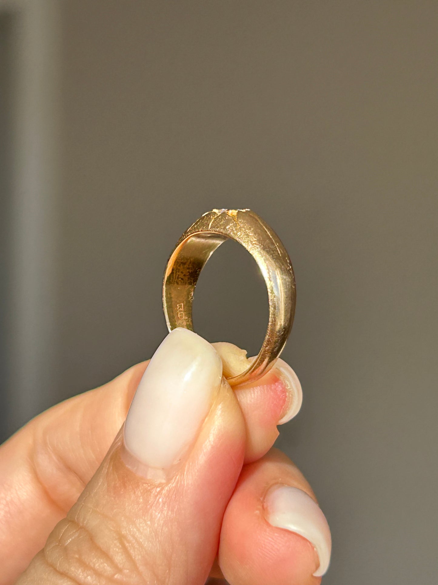 Vintage 18k Gold Mid Century 0.15 ct Diamond Starburst Ring