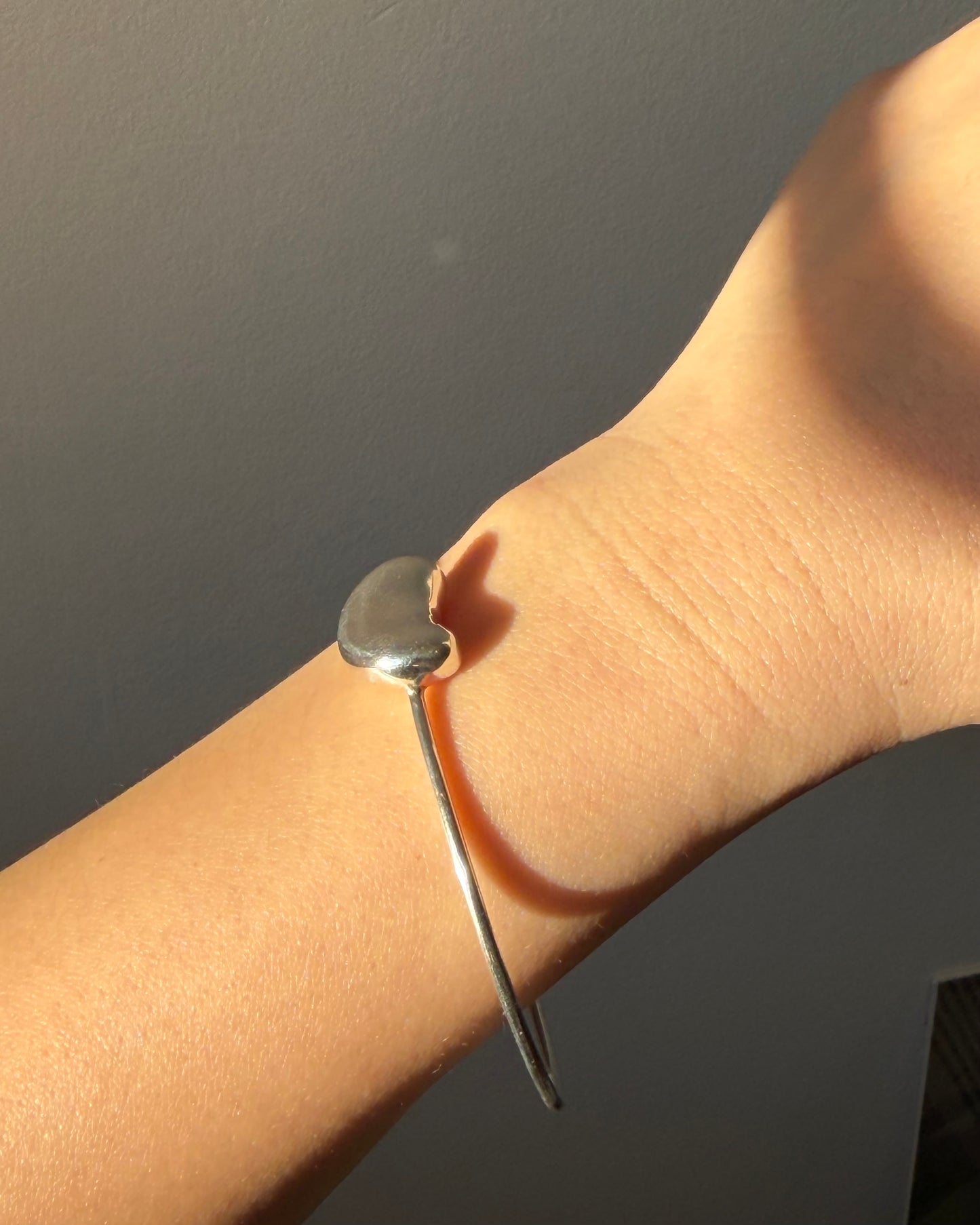 Modern Estate Sterling Silver Tiffany & Co Elsa Peretti Bean Bangle
