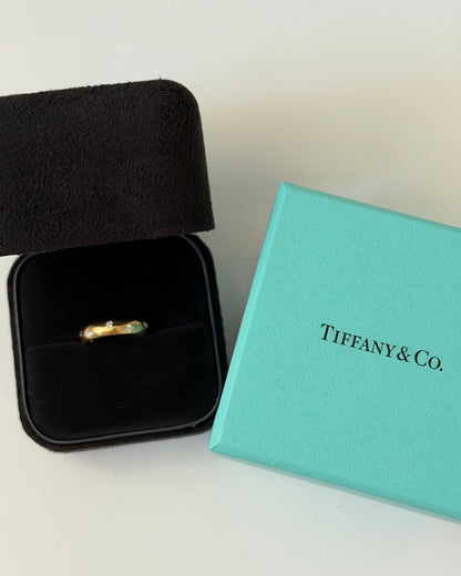 Vintage 18k Gold & Platinum Tiffany & Co Etoile Diamond Band