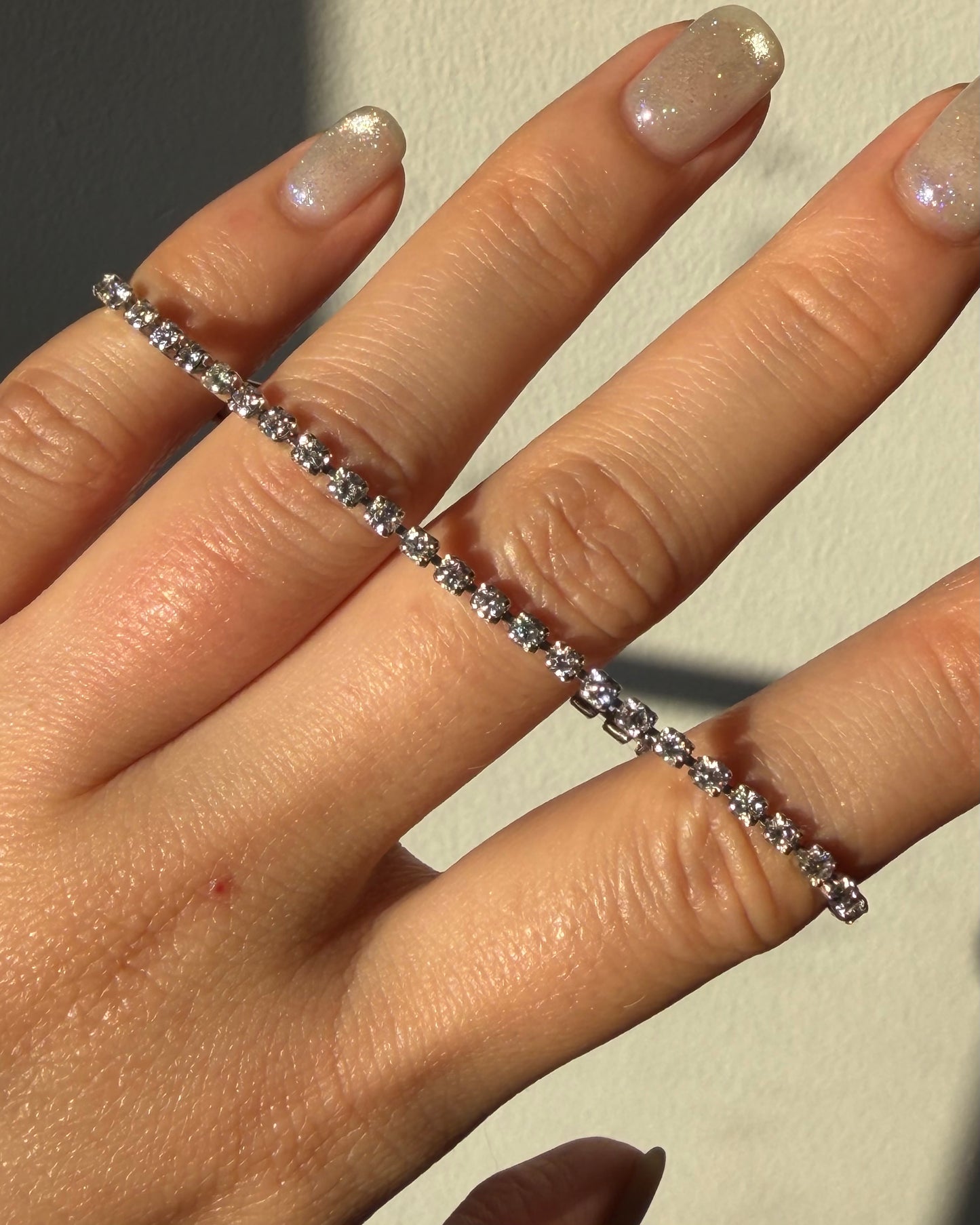 Vintage 18k White Gold 2.37 CTW Diamond Tennis Bracelet