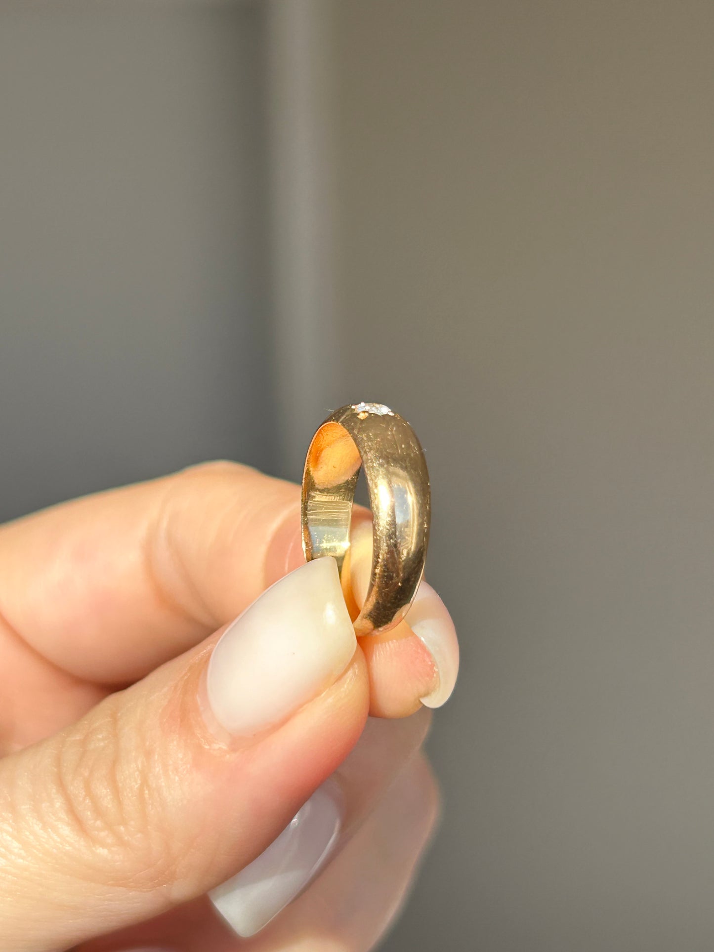 Vintage 18k Gold Mid Century Diamond Starburst Ring