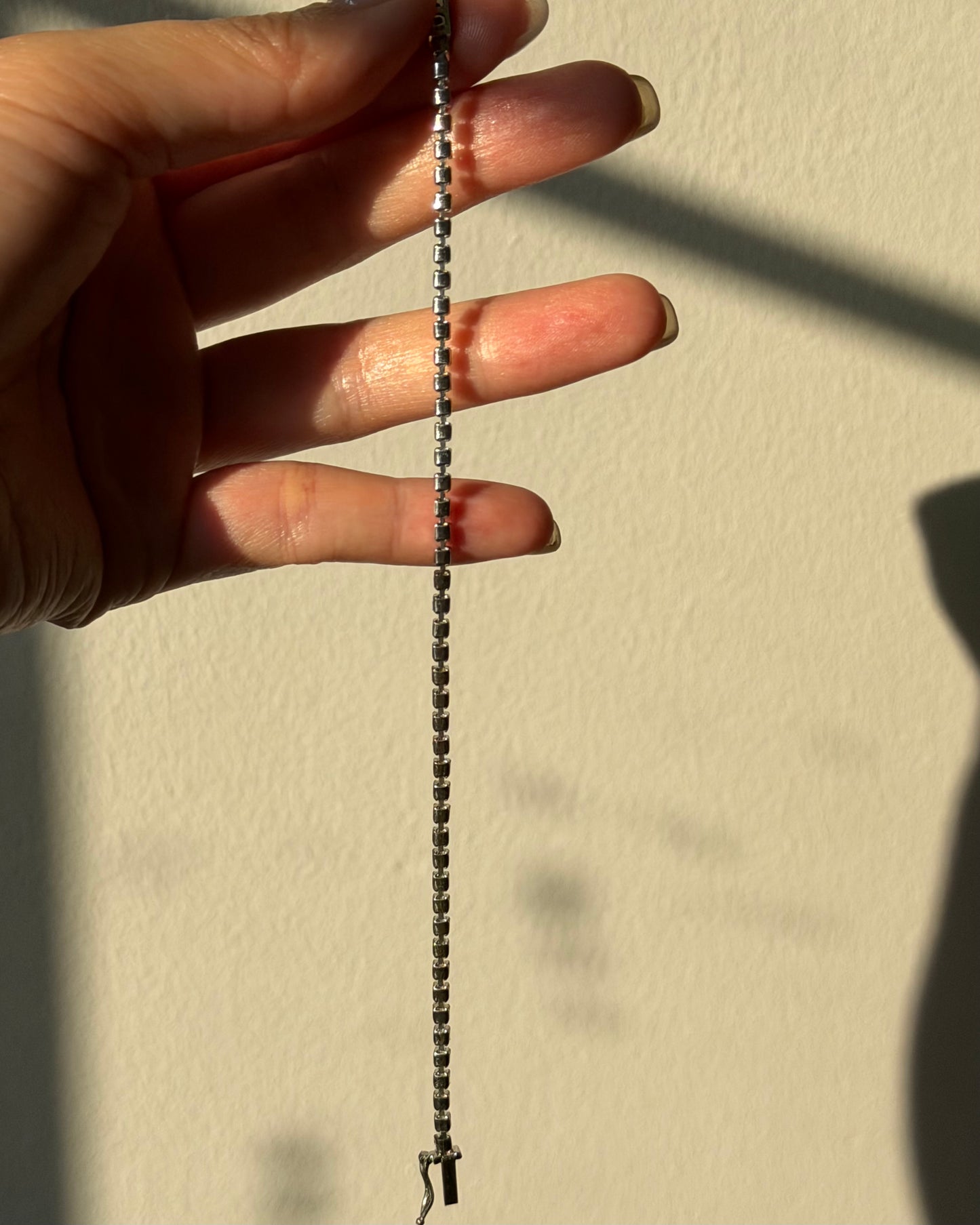 Vintage 18k White Gold 2.37 CTW Diamond Tennis Bracelet