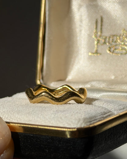 Vintage Circa 1980s 18k Gold T & Co Paloma Picasso Zig Zag Ring