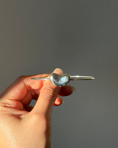 Modern Estate Sterling Silver Tiffany & Co Elsa Peretti Bean Bangle