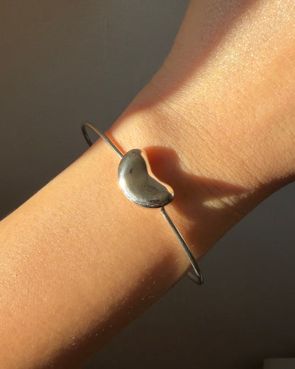 Modern Estate Sterling Silver Tiffany & Co Elsa Peretti Bean Bangle