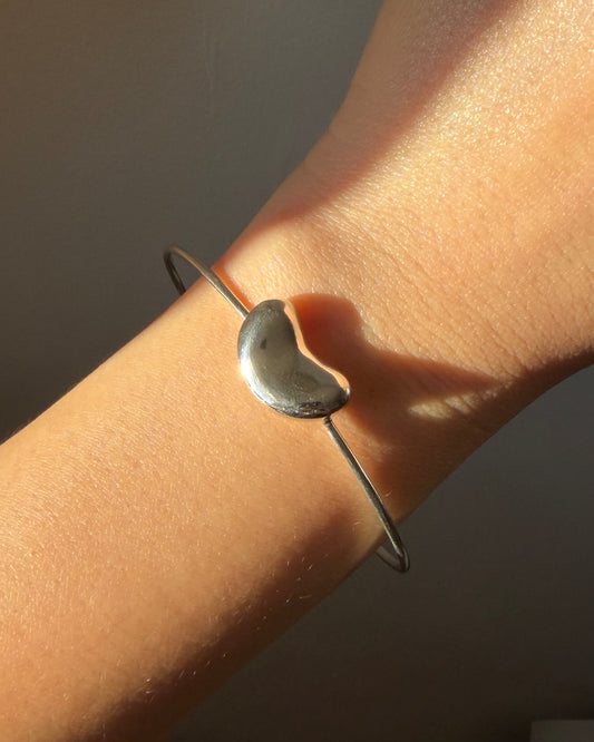Modern Estate Sterling Silver Tiffany & Co Elsa Peretti Bean Bangle