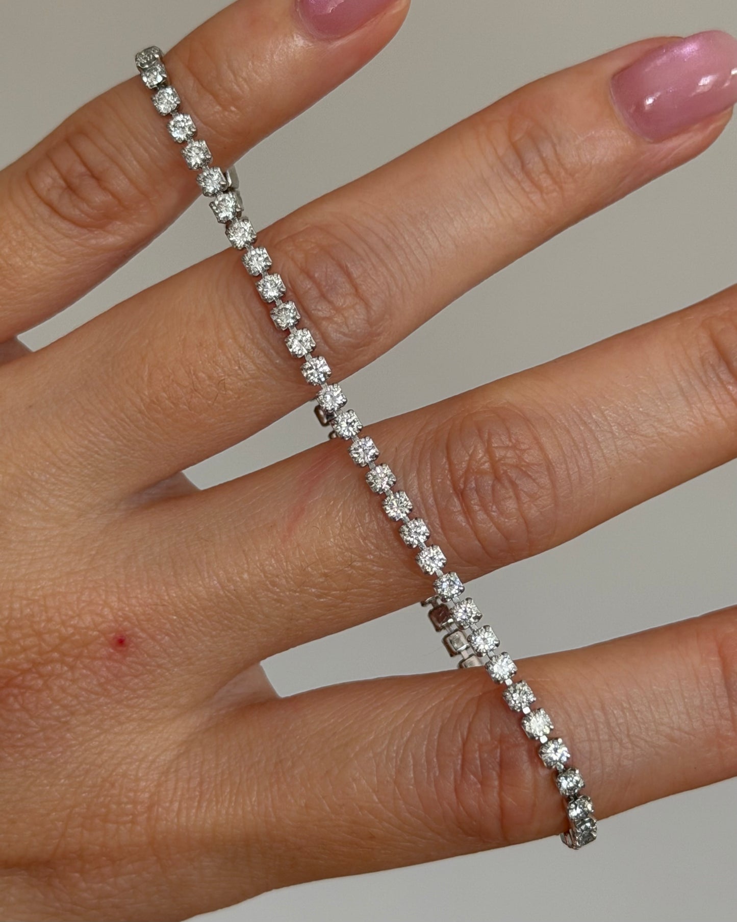 Vintage Platinum 3.0 CTW Diamond Tennis Bracelet