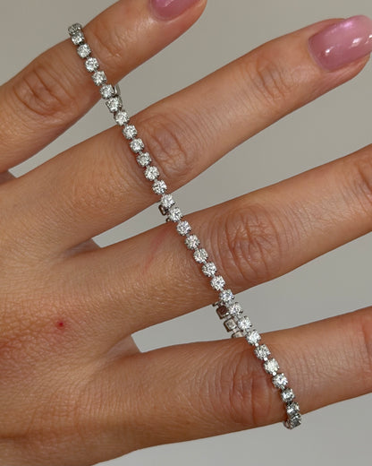 Vintage Platinum 3.0 CTW Diamond Tennis Bracelet