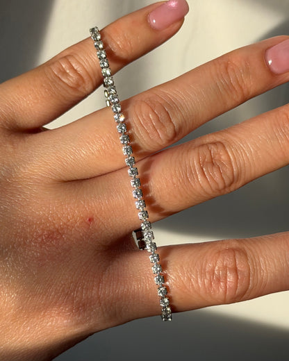 Vintage Platinum 3.0 CTW Diamond Tennis Bracelet