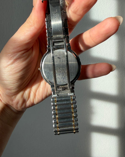 Vintage Seiko Dolce Exeline 5E31 Stainless Steel Two-Toned Round Dial Watch - Box and Papers