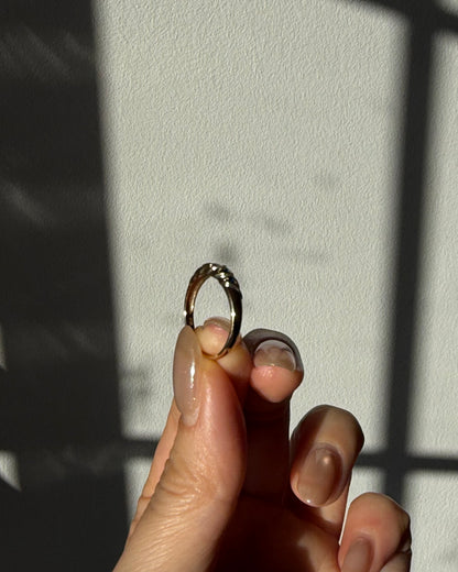 Dainty 18k Gold Blue Sapphire Stacking Ring