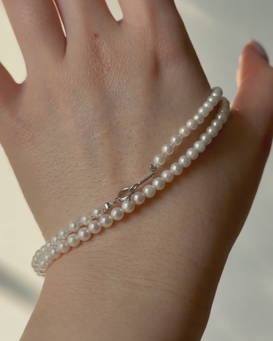 Vintage Petite-Sized Pearl Necklace - 14k WG Clasp