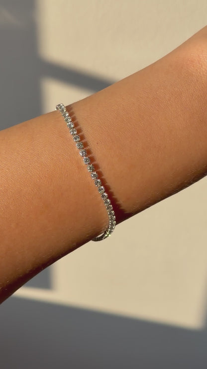 Vintage Platinum 3.0 CTW Diamond Tennis Bracelet